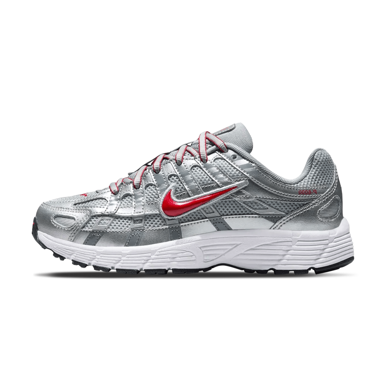 Nike P-6000 GS 'Metallic Silver Gym Red' - Kick Game