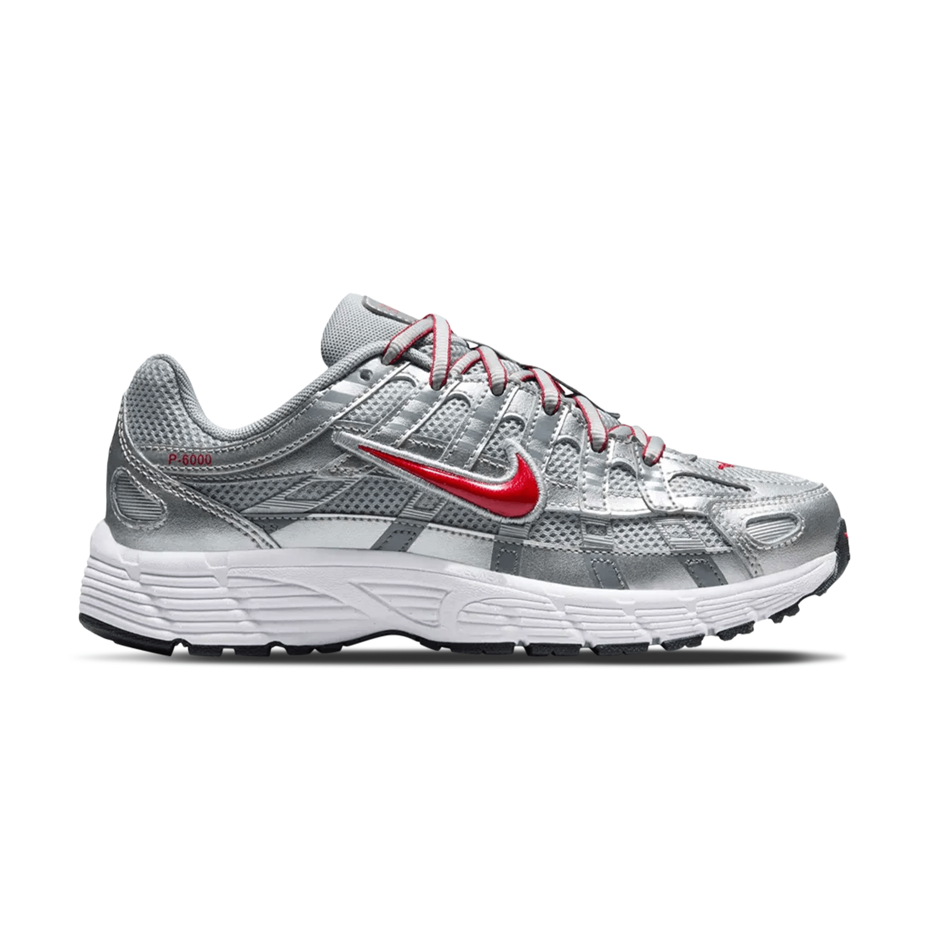 Nike P-6000 GS 'Metallic Silver Gym Red' - Kick Game