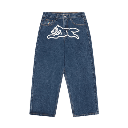 ICECREAM Running Dog Triple Scoop Denim Pants 'Mid Wash Blue' - Kick Game