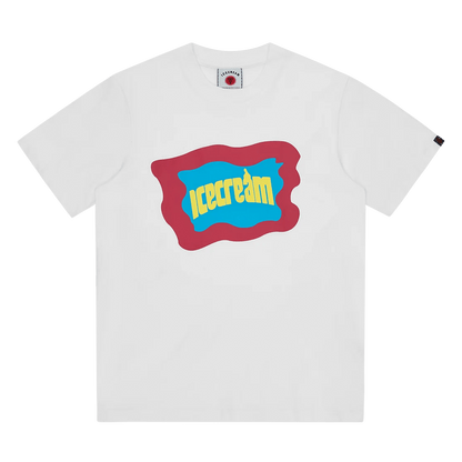 ICECREAM Block Logo T-Shirt 'White' - Kick Game