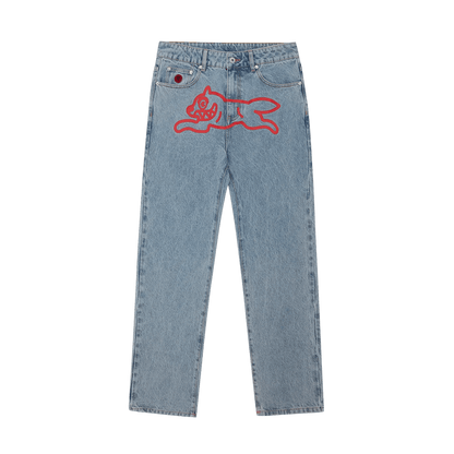 ICECREAM Running Dog Denim Pants 'Light Wash Blue' - Kick Game