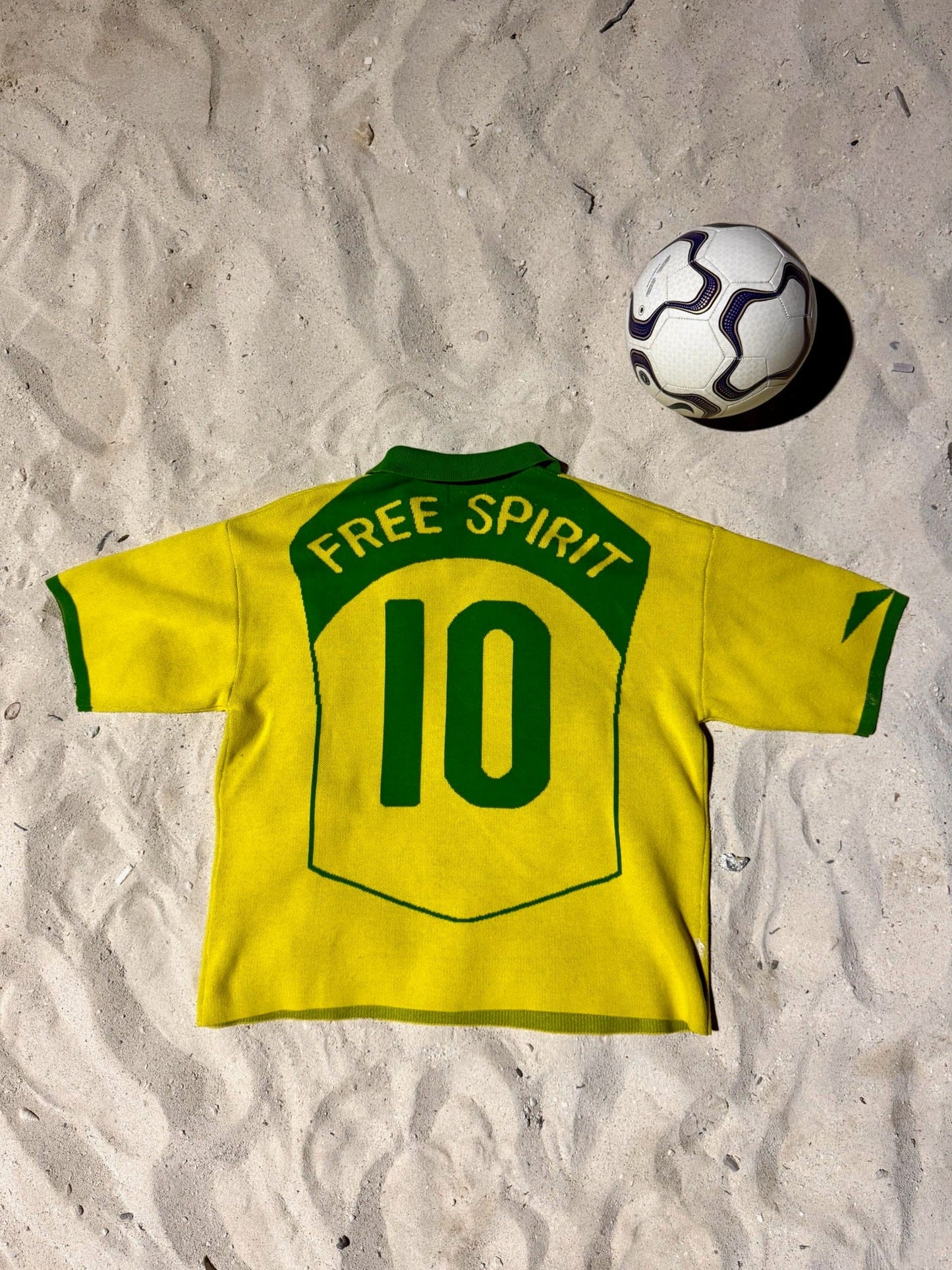 04 dinho inspired knit Jersey - Yellow - Kick Game
