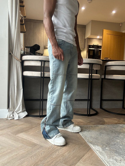 Zip Flare Denim - Sky Blue - Kick Game