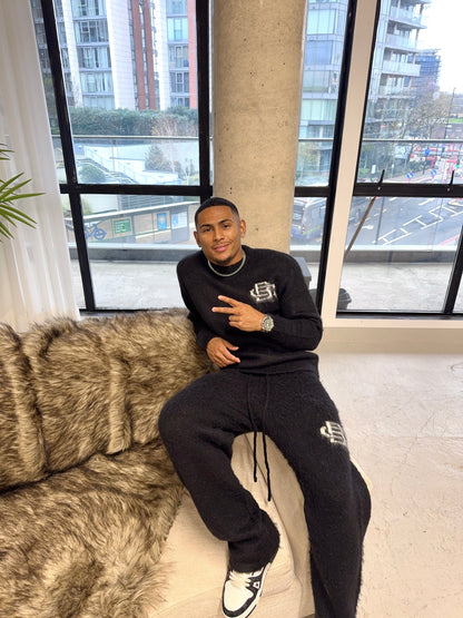 Mohair Knit BC Jogger - Black - Kick Game