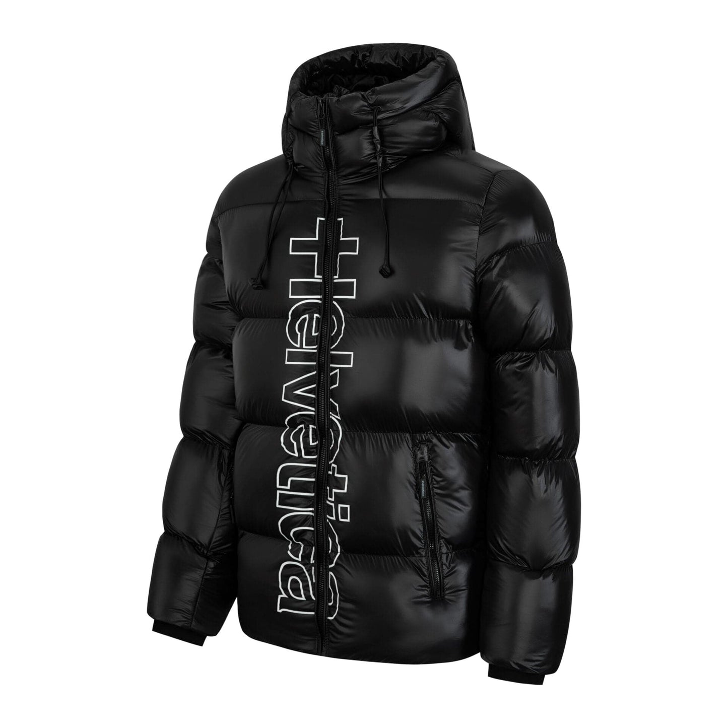 Helvetica Mountain Pioneers Silver 2 Hooded Down Jacket - Kick Game