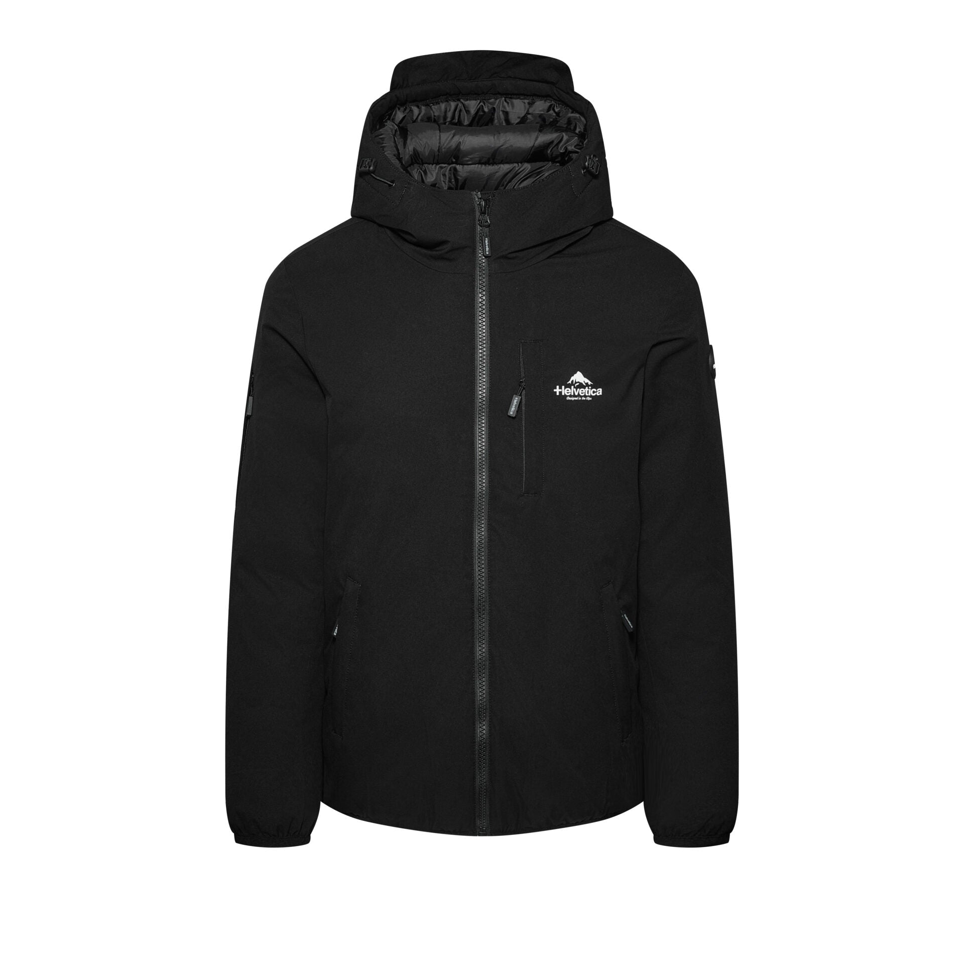 Helvetica Mountain Pioneers Eyeblock Hooded Windbreaker Jacket - Kick Game