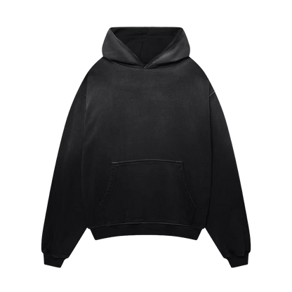 KAIZEN MARKET BLANK HEAVYWEIGHT FADE OUT HOODIE BLACK - Kick Game