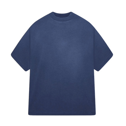 KAIZEN MARKET BLANK HEAVYWEIGHT FADE OUT TEE BLUE - Kick Game