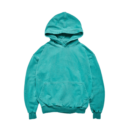 KAIZEN MARKET WASHED BLANK HOODIE GREEN - Kick Game
