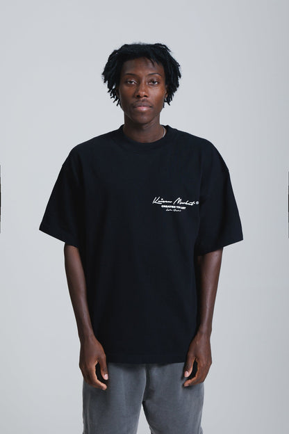 KAIZEN MARKET AUTOGRAPH TEE BLACK - Kick Game