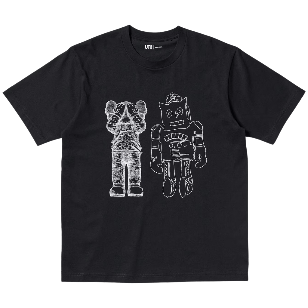 KAWS x Warhol UNIQLO UT Graphic T Diesel S Girk K31 Sweatshirt med lap med logo i sort Shirt Black RvceShops