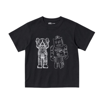 KAWS x Warhol x UNIQLO UT Graphic T-Shirt Kids 'Black' - Kick Game