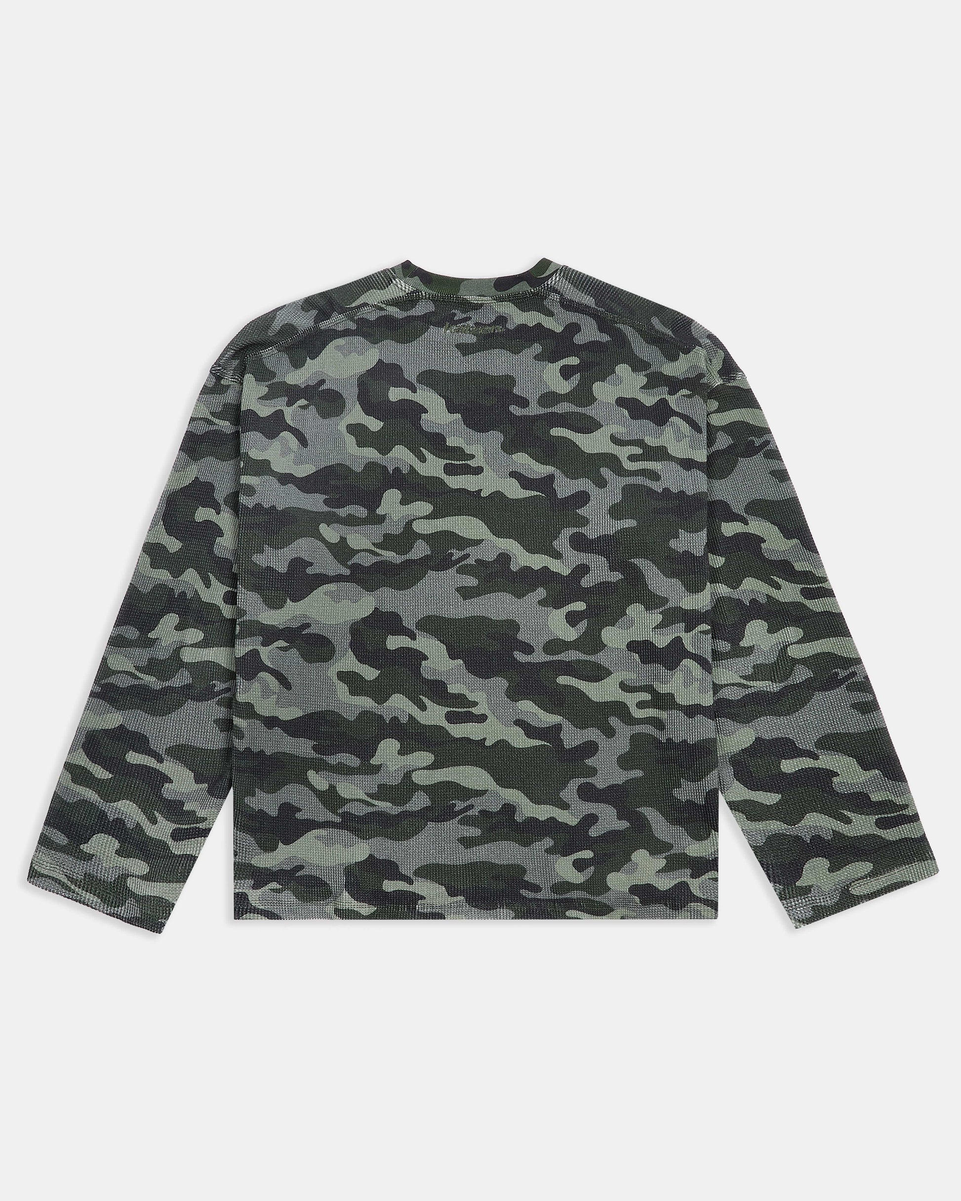KAIZEN MARKET CAMO WAFFLE LONGSLEEVE - Kick Game