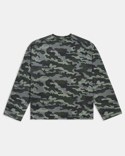 KAIZEN MARKET CAMO WAFFLE LONGSLEEVE - Kick Game