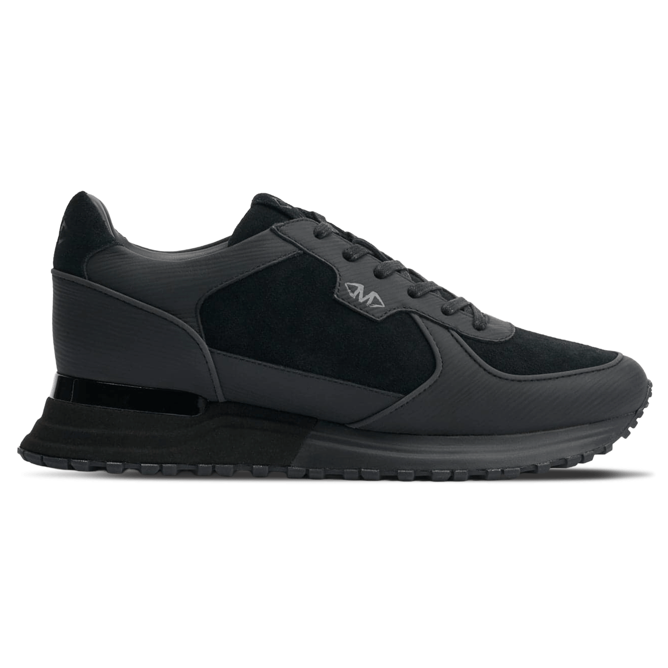 MALLET Boundary Men's Black Ripple Leather Trainers - Kick Game