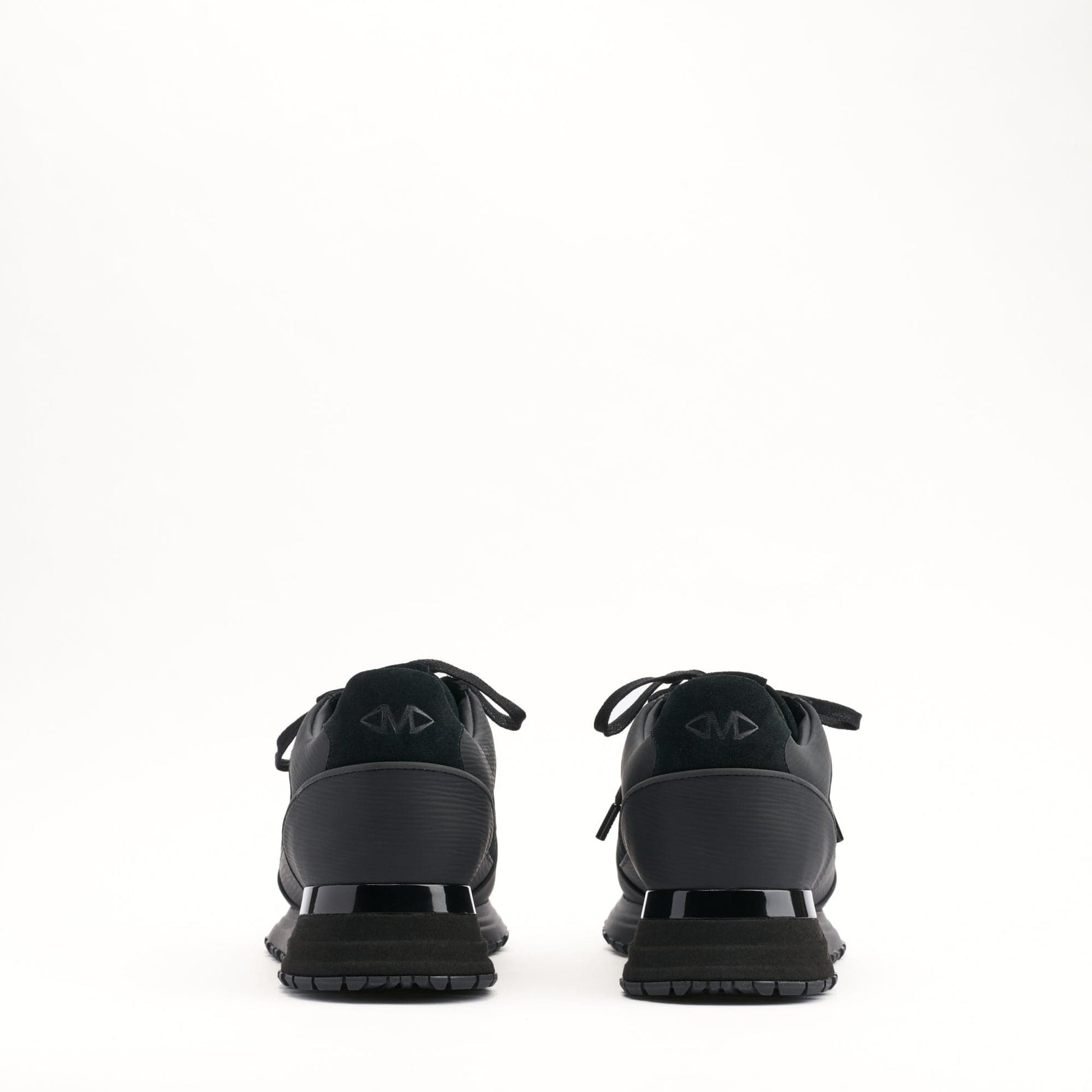 MALLET Boundary Men's Black Ripple Leather Trainers - Kick Game