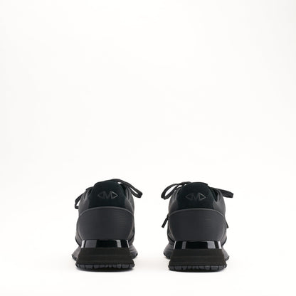 MALLET Boundary Men's Black Ripple Leather Trainers - Kick Game