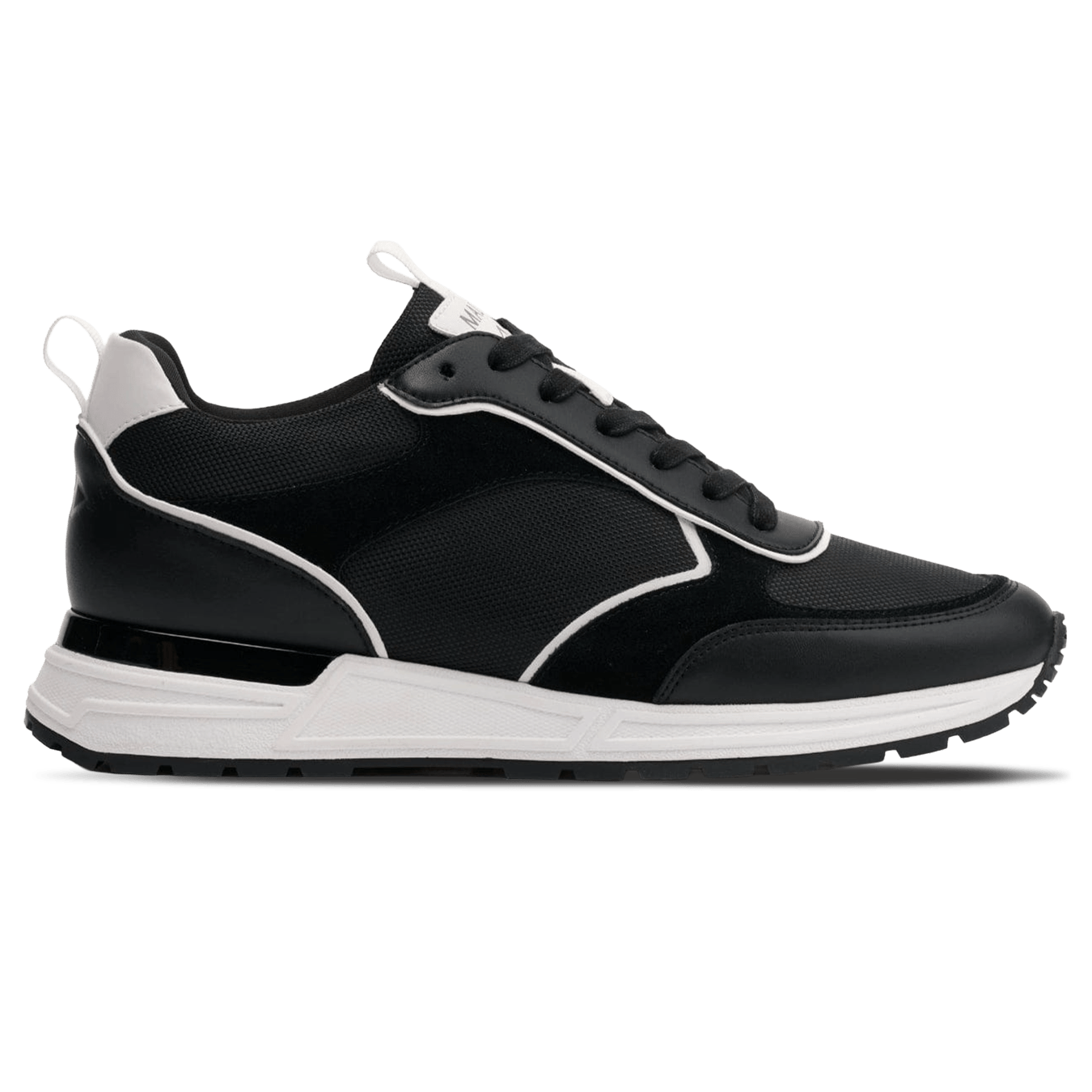 MALLET Bethnal Men's Black White Leather Trainers - Kick Game