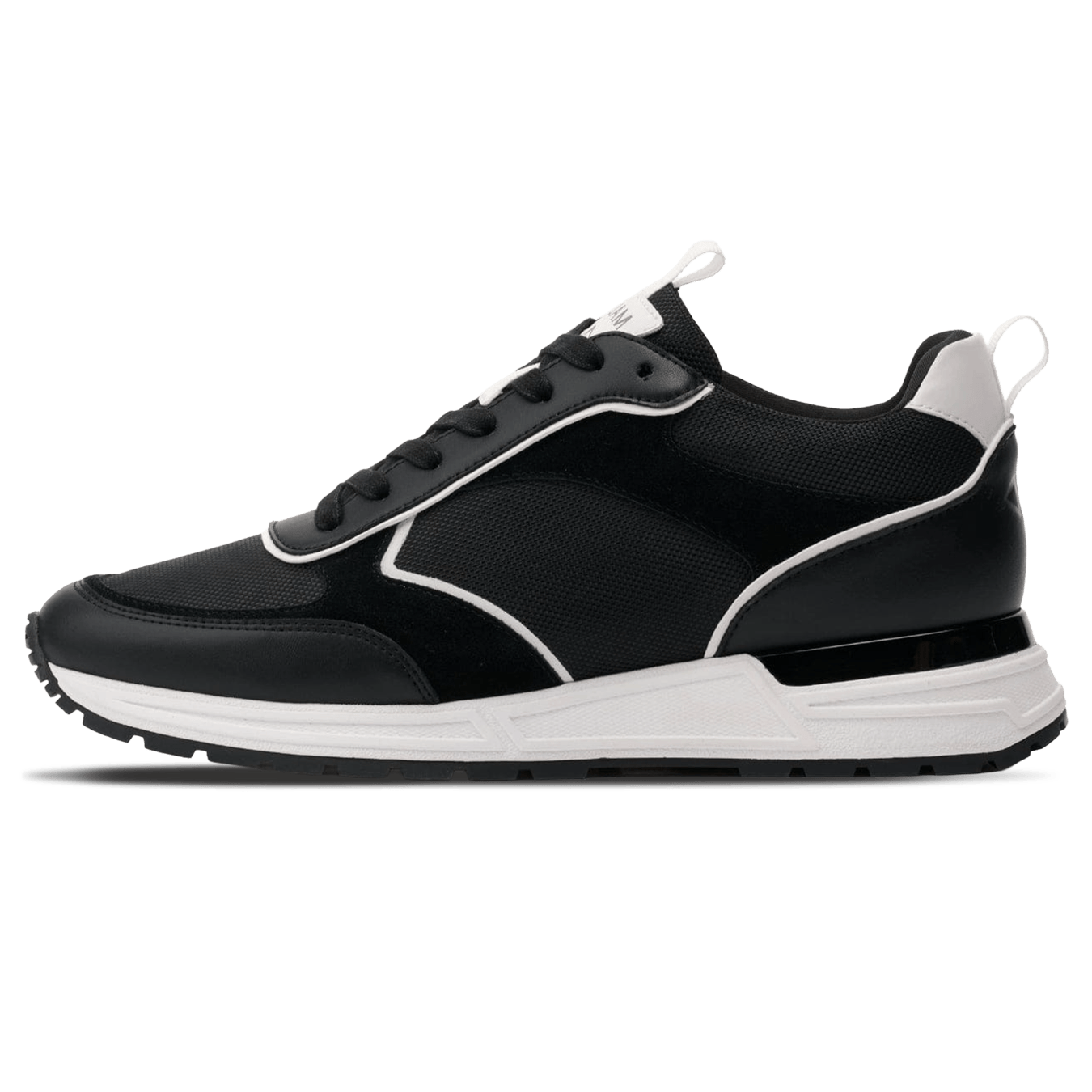 MALLET Bethnal Men's Black White Leather Trainers - Kick Game