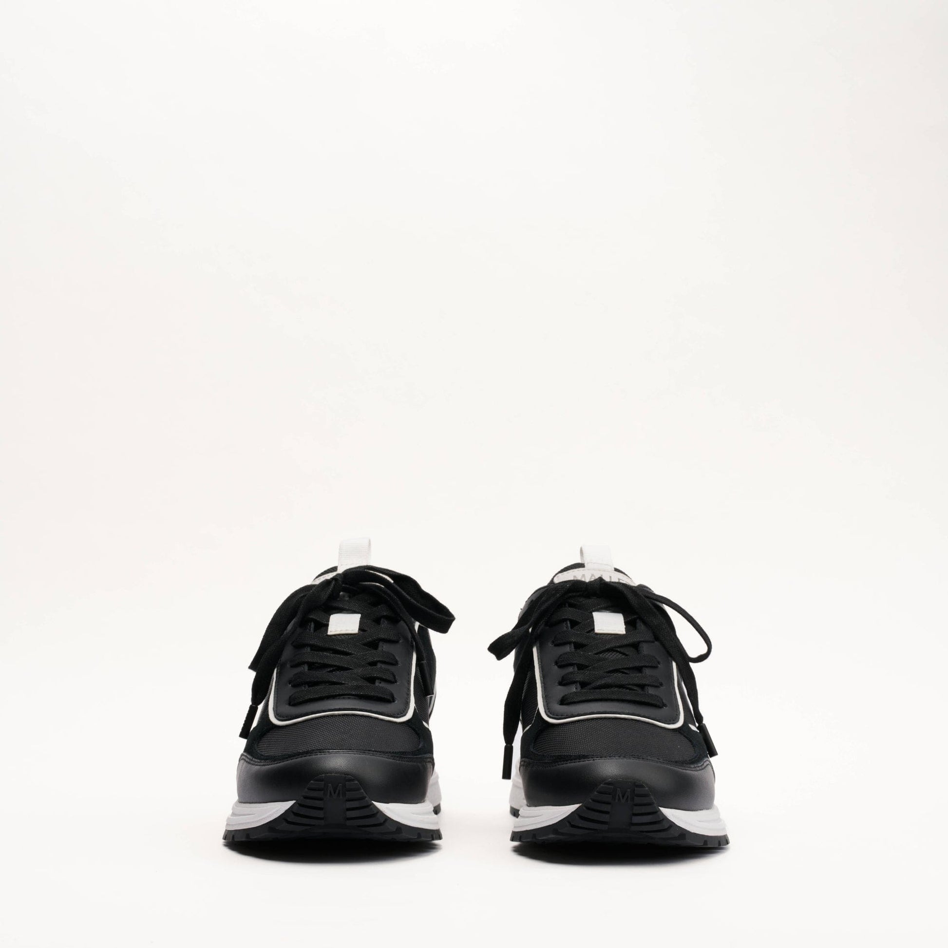 MALLET Bethnal Men's Black White Leather Trainers - Kick Game