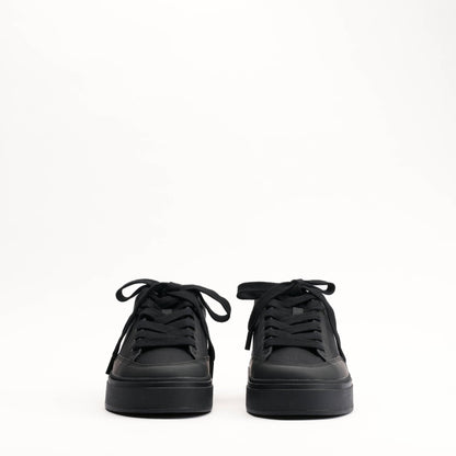 MALLET Lansbury Men's Black Leather & Nylon Trainers - Kick Game