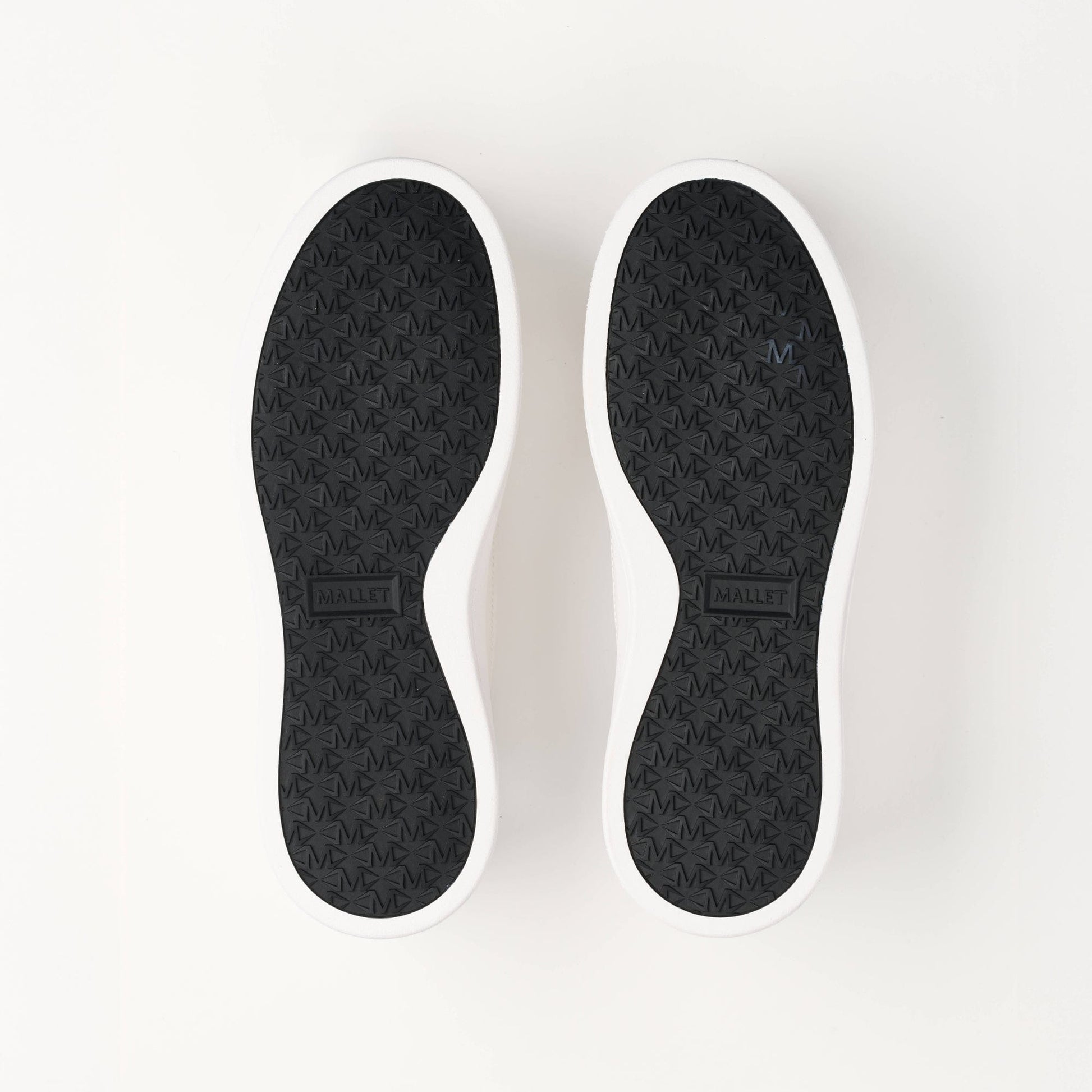 MALLET Lansbury Men's White Nappa Leather Trainers - Kick Game
