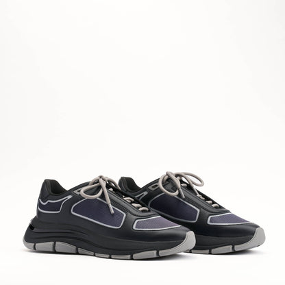 MALLET Alton Men's Black Chrome Ombre Leather Trainers - Kick Game