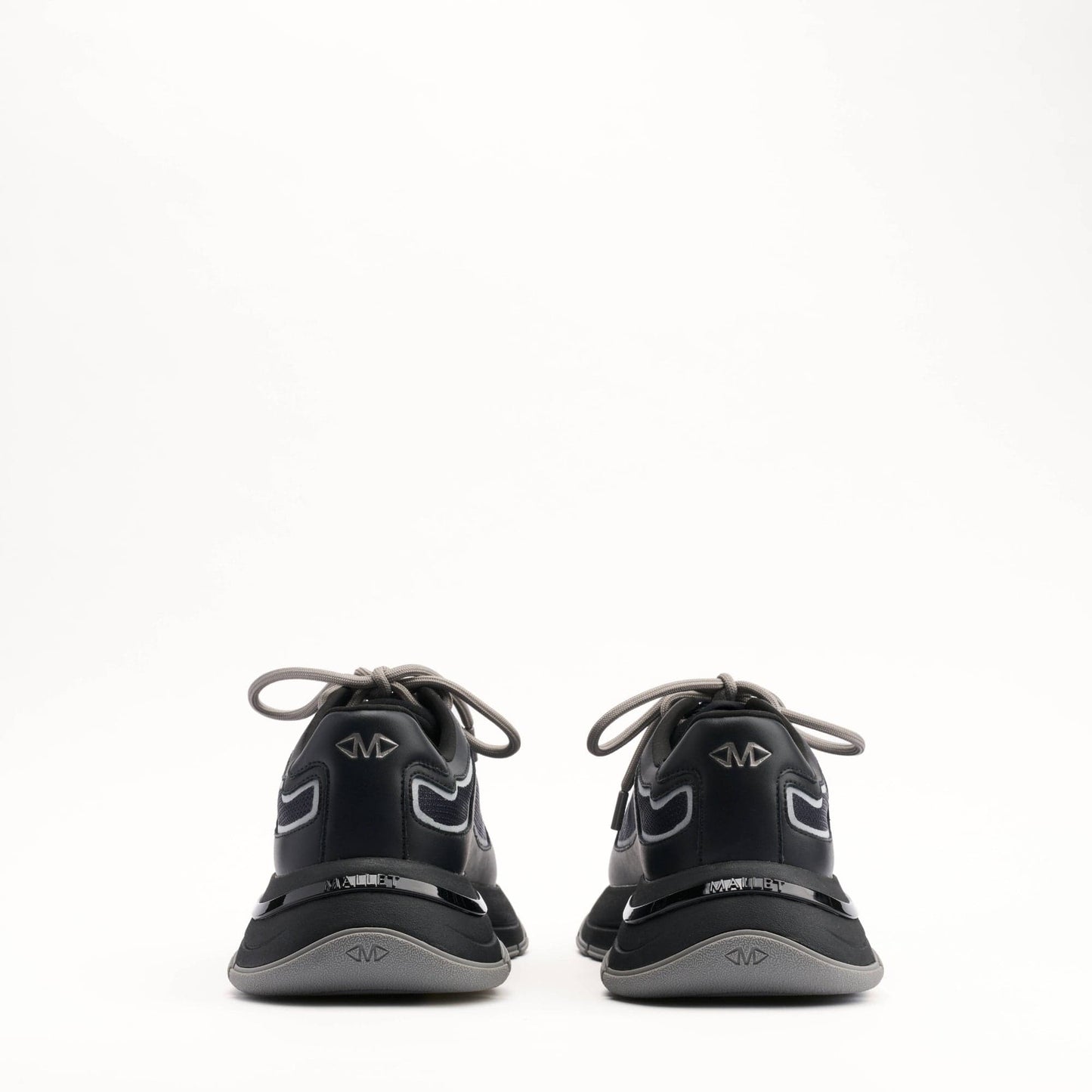 MALLET Alton Men's Black Chrome Ombre Leather Trainers - Kick Game