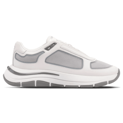 MALLET Alton Men's White Chrome Leather Trainers - Kick Game
