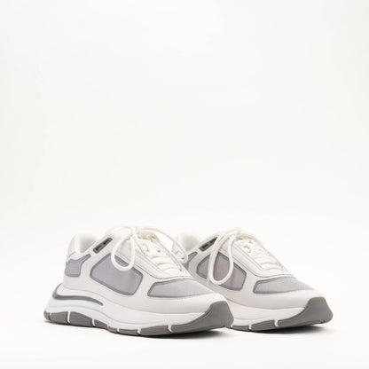 MALLET Alton Men's White Chrome Leather Trainers - Kick Game