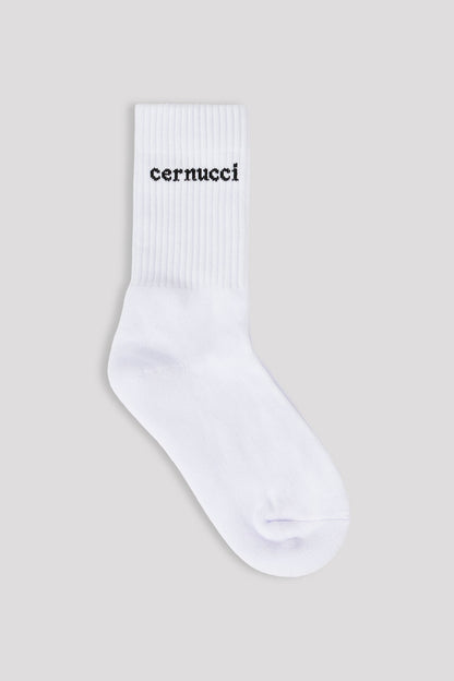 Cernucci Logo Socks - White - Kick Game