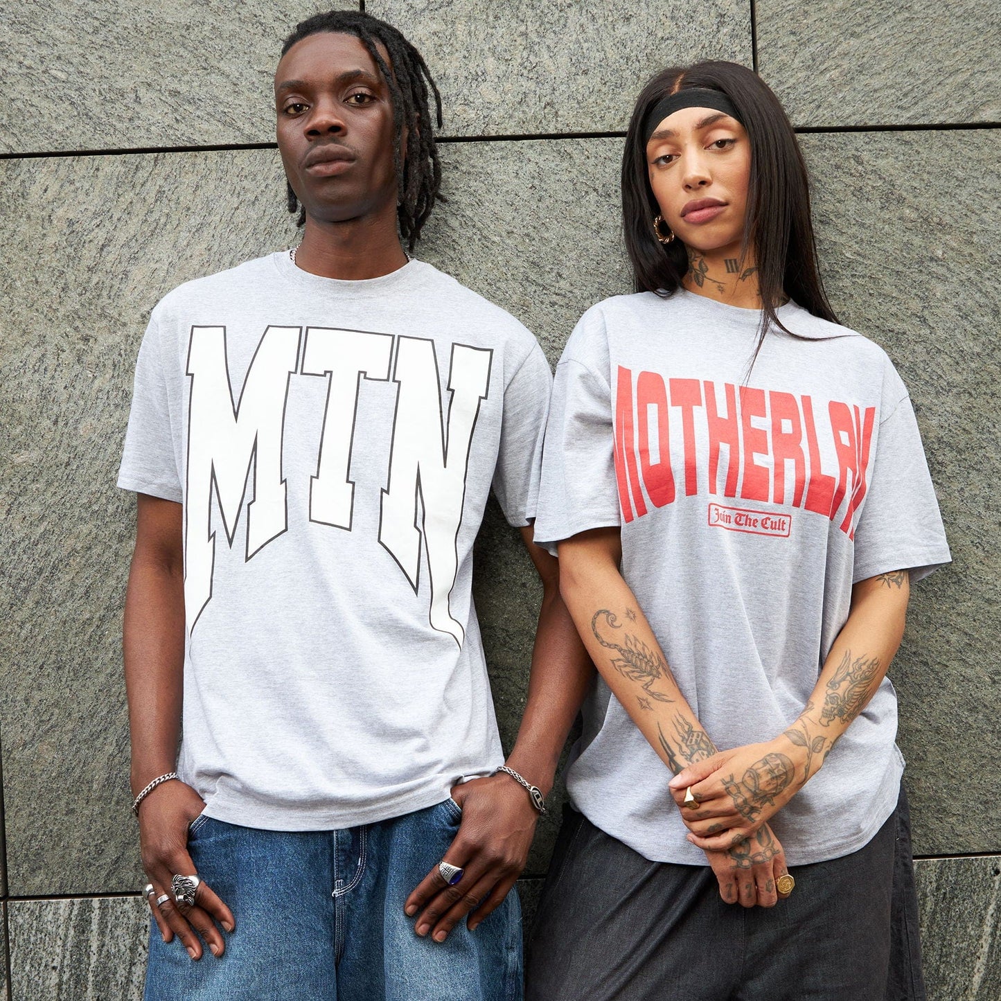 Motherlan MTN Pinch Logo Tee 'Grey' - Kick Game