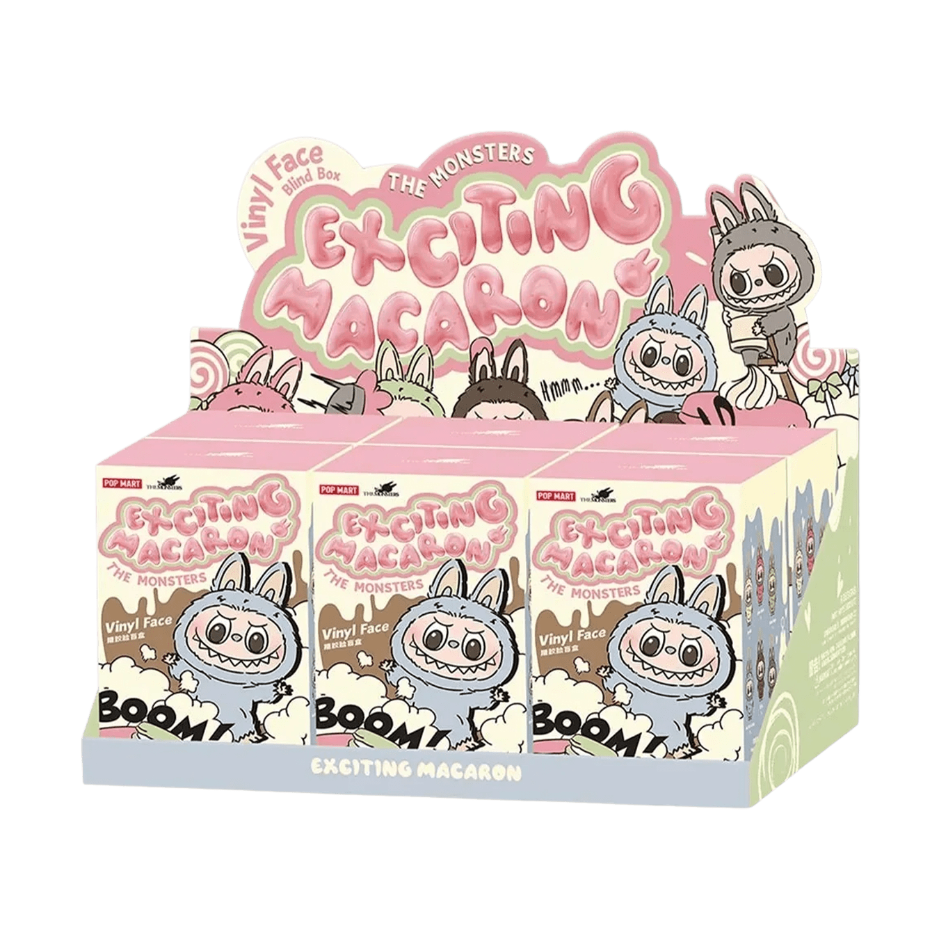 Pop Mart Labubu The Monsters Tasty Macarons Vinyl Face Sealed Case (6 Blind Boxes) - Kick Game