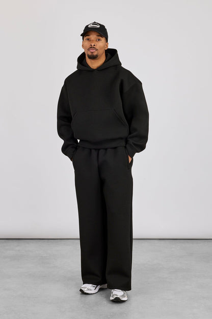 Scuba Boxy Hoodie & Baggy Fit Trouser - Black - Kick Game