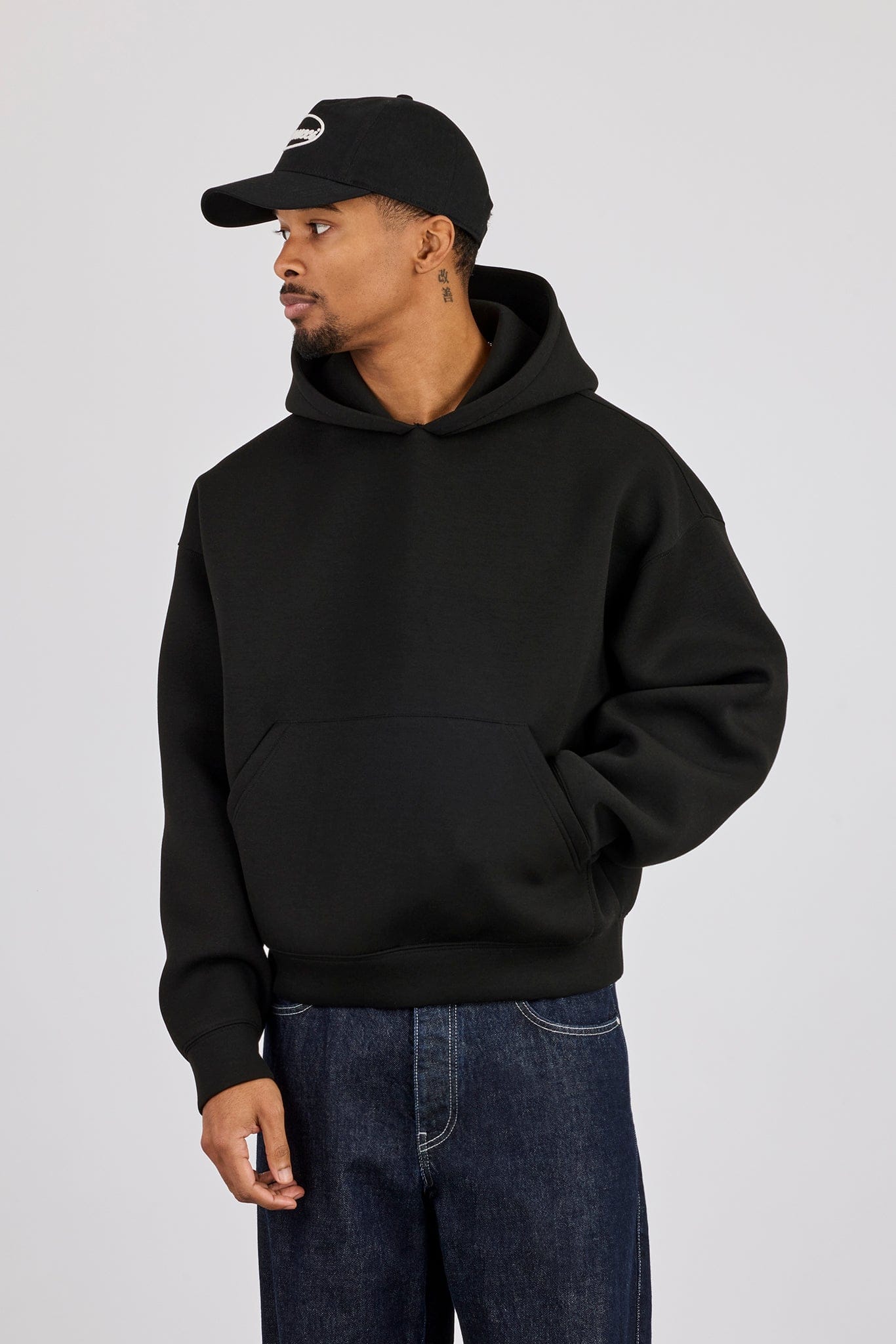 Scuba Boxy Hoodie  - Black - Kick Game