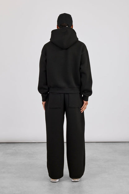 Scuba Boxy Hoodie & Baggy Fit Trouser - Black - Kick Game