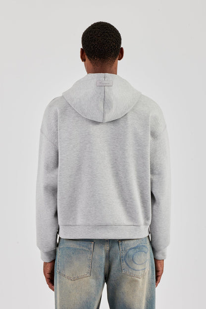 Cernucci Scuba Zip Through Boxy Hoodie - Grey - Kick Game