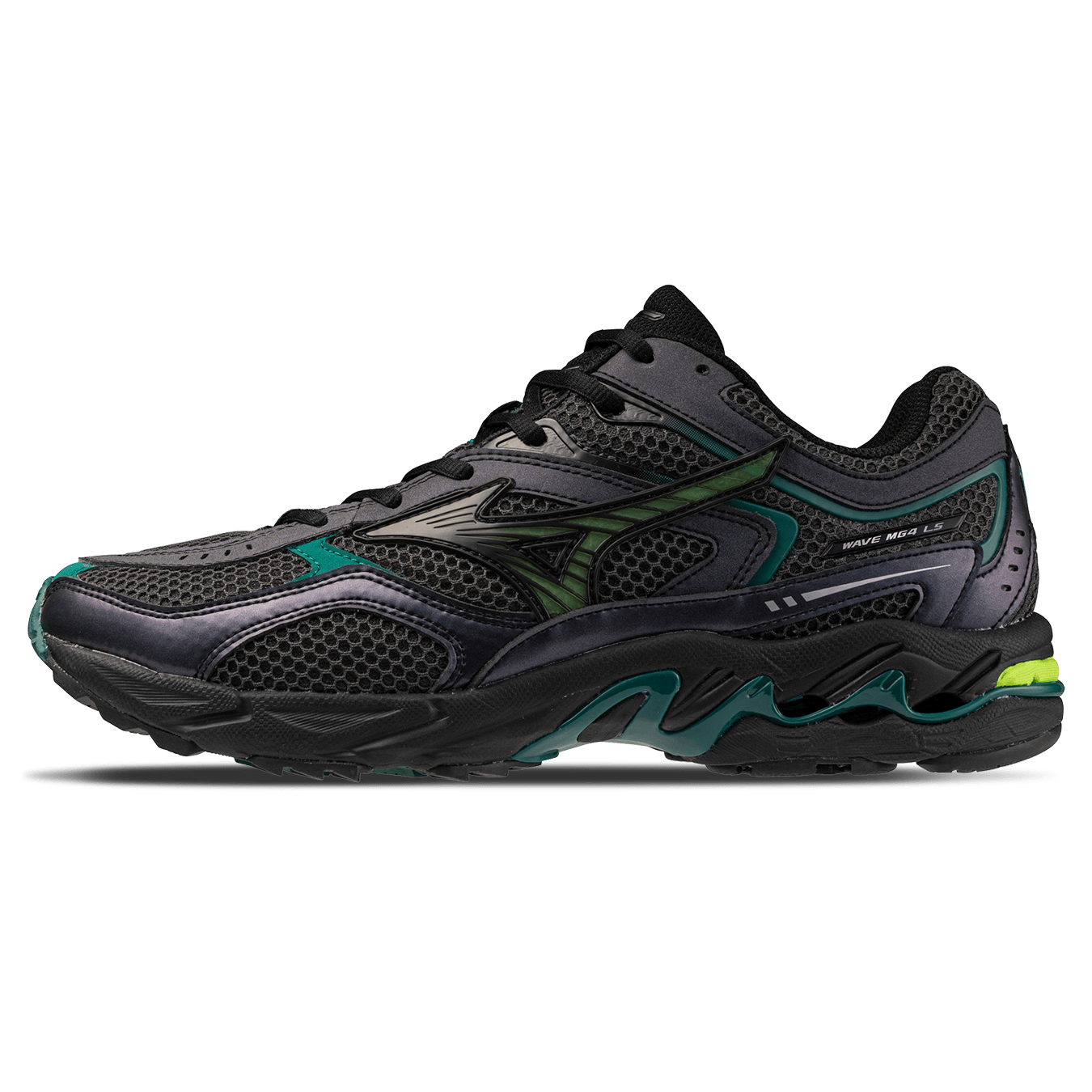 Mizuno Wave Mustang LS Sport 'Black Oyster Green Glow Aventurine' - Kick Game