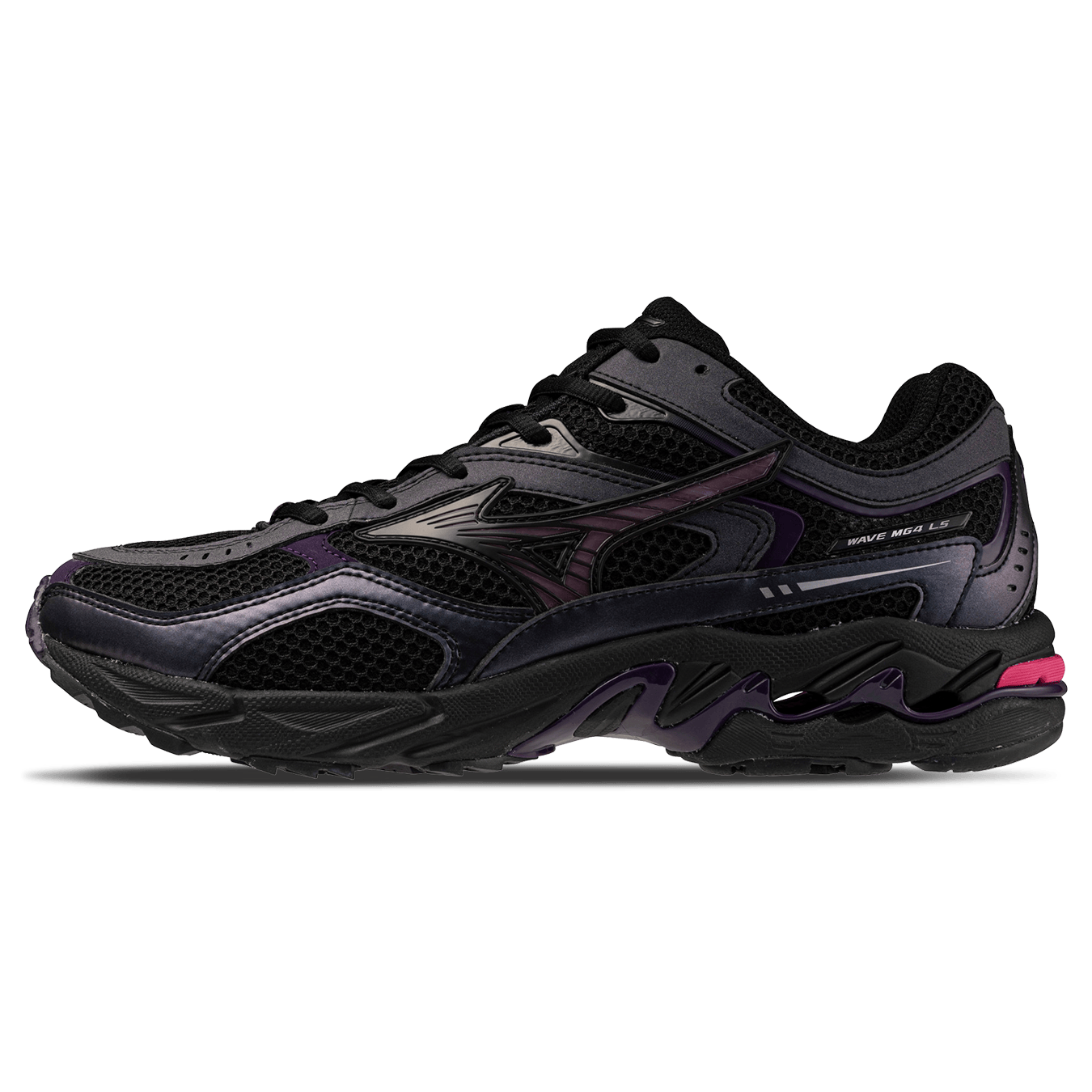 Mizuno Wave Mustang LS Sport 'Black Fuchsia Purple Blackberry Cordial' - Kick Game