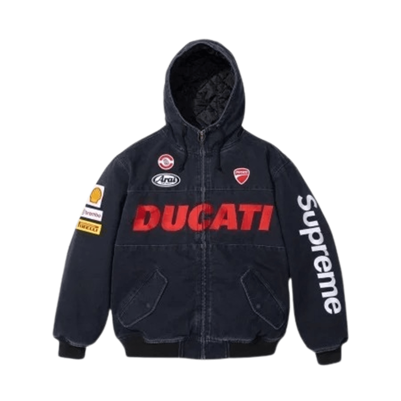 Supreme x Ducati Hooded Racing Jacket 'Black' - Kick Game