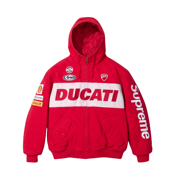 Supreme x Ducati Hooded Racing Jacket 'Red' - CerbeShops