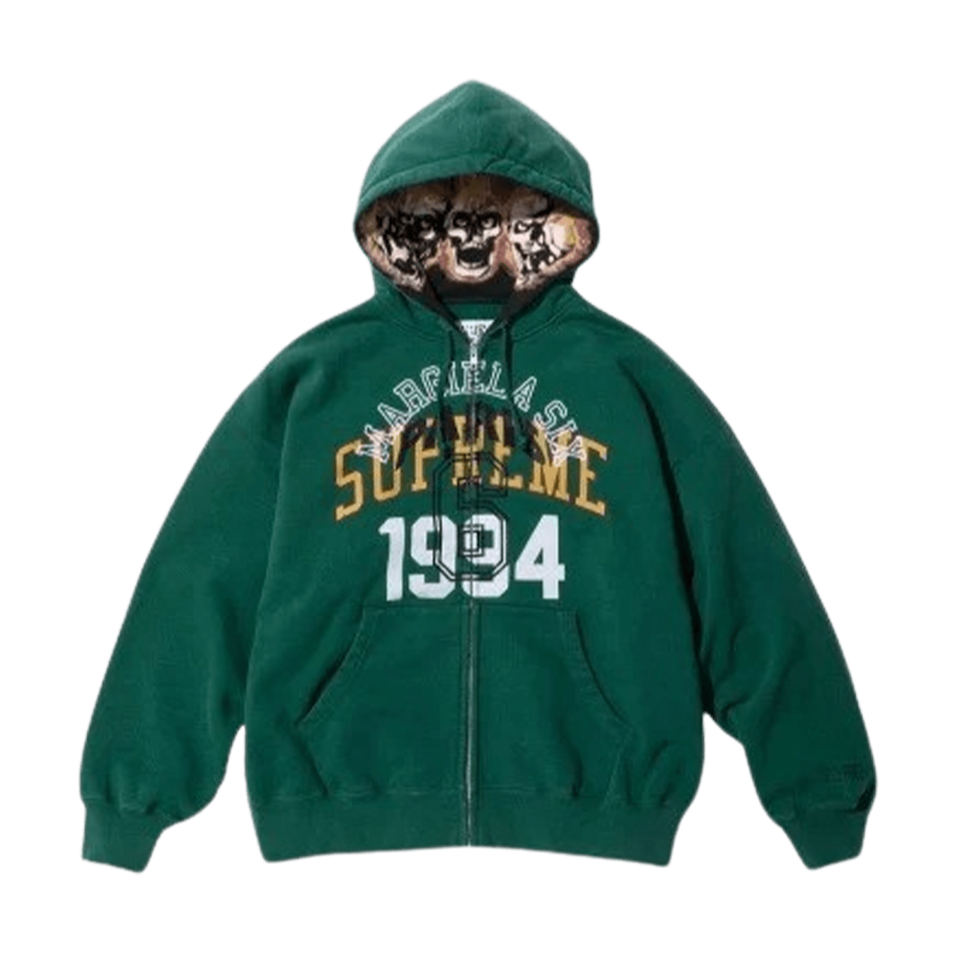 Supreme x MM6 Maison Margiela Zip Up Hoodie 'Dark Green' - Kick Game