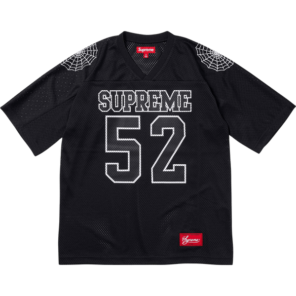 Supreme Spiderweb Football Jersey 'Black' - UrlfreezeShops