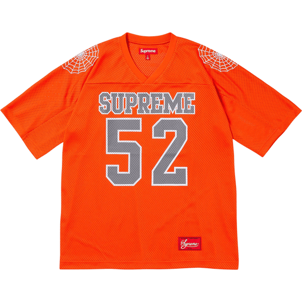 Supreme Spiderweb Football Jersey 'Orange' - JuzsportsShops