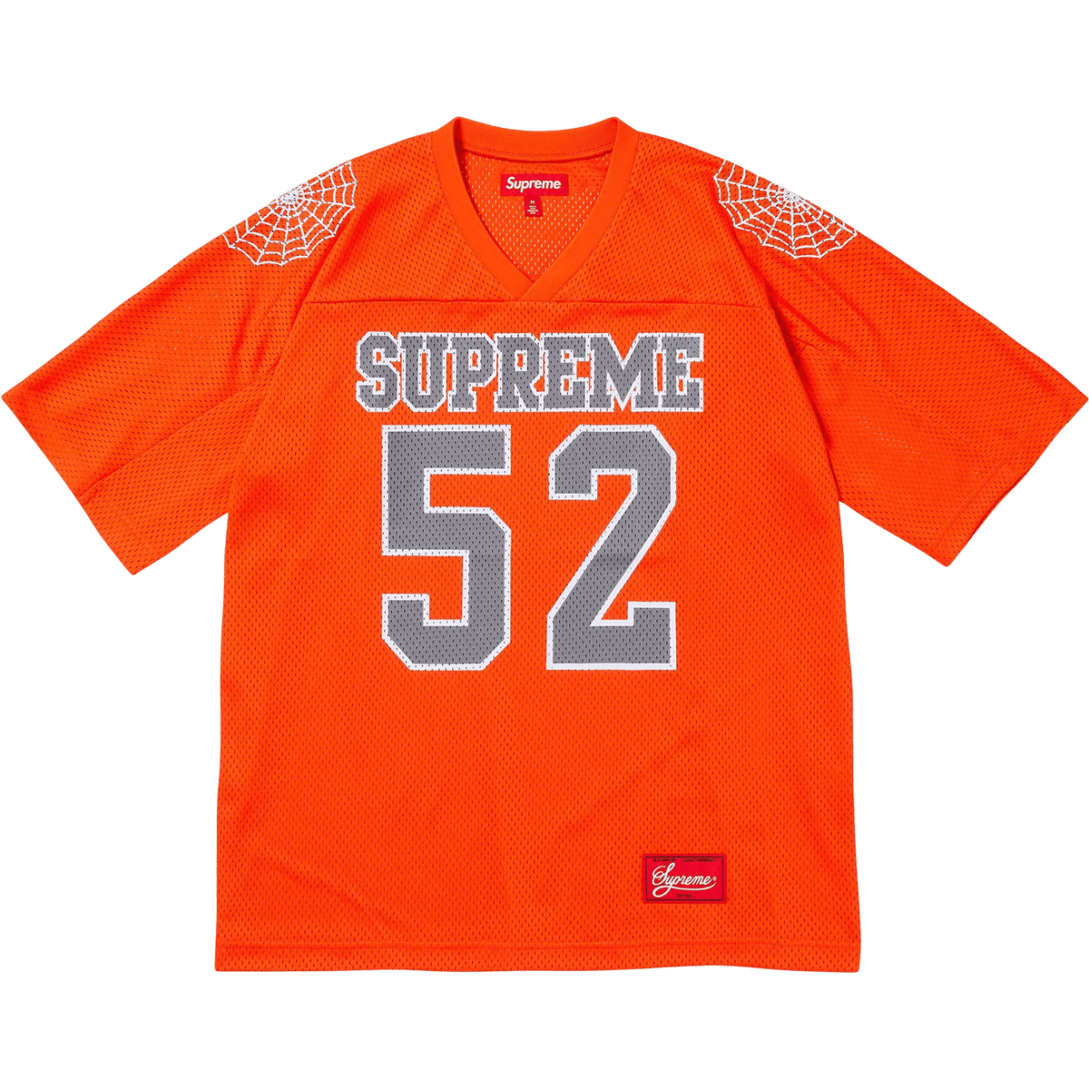 Supreme Spiderweb Football Jersey 'Orange' - CerbeShops