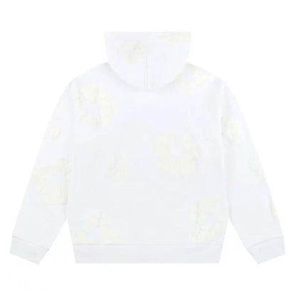 Denim Tears The Cotton Wreath Mono Hooded Sweatshirt 'White' - Kick Game