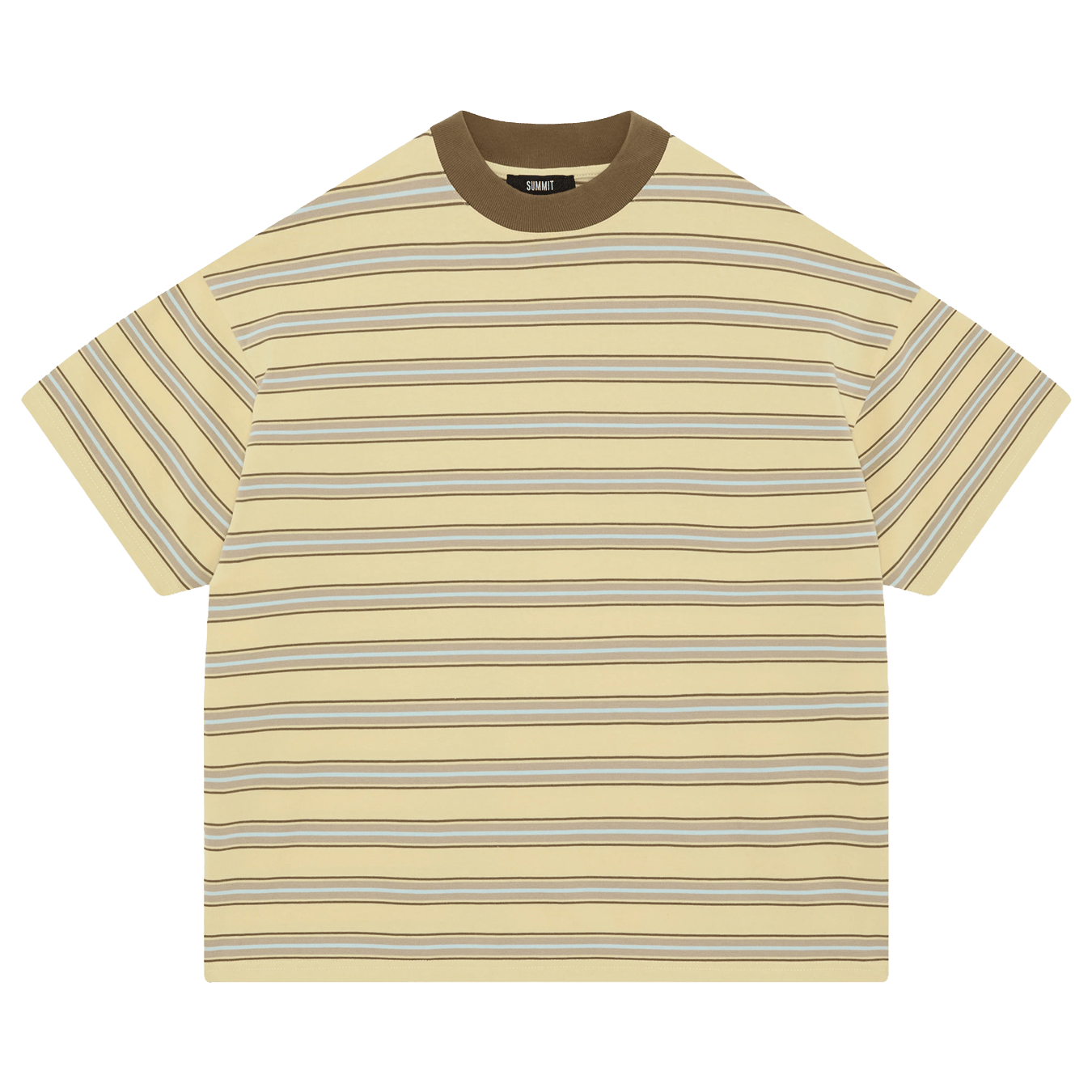 Summit Stripe Short Sleeve T-Shirt 'Yellow' - Kick Game
