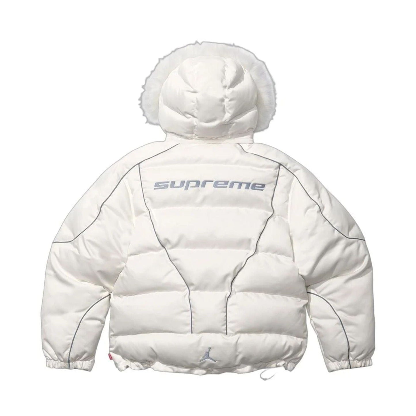 Supreme x Jordan Puffer Jacket 'White' - Kick Game