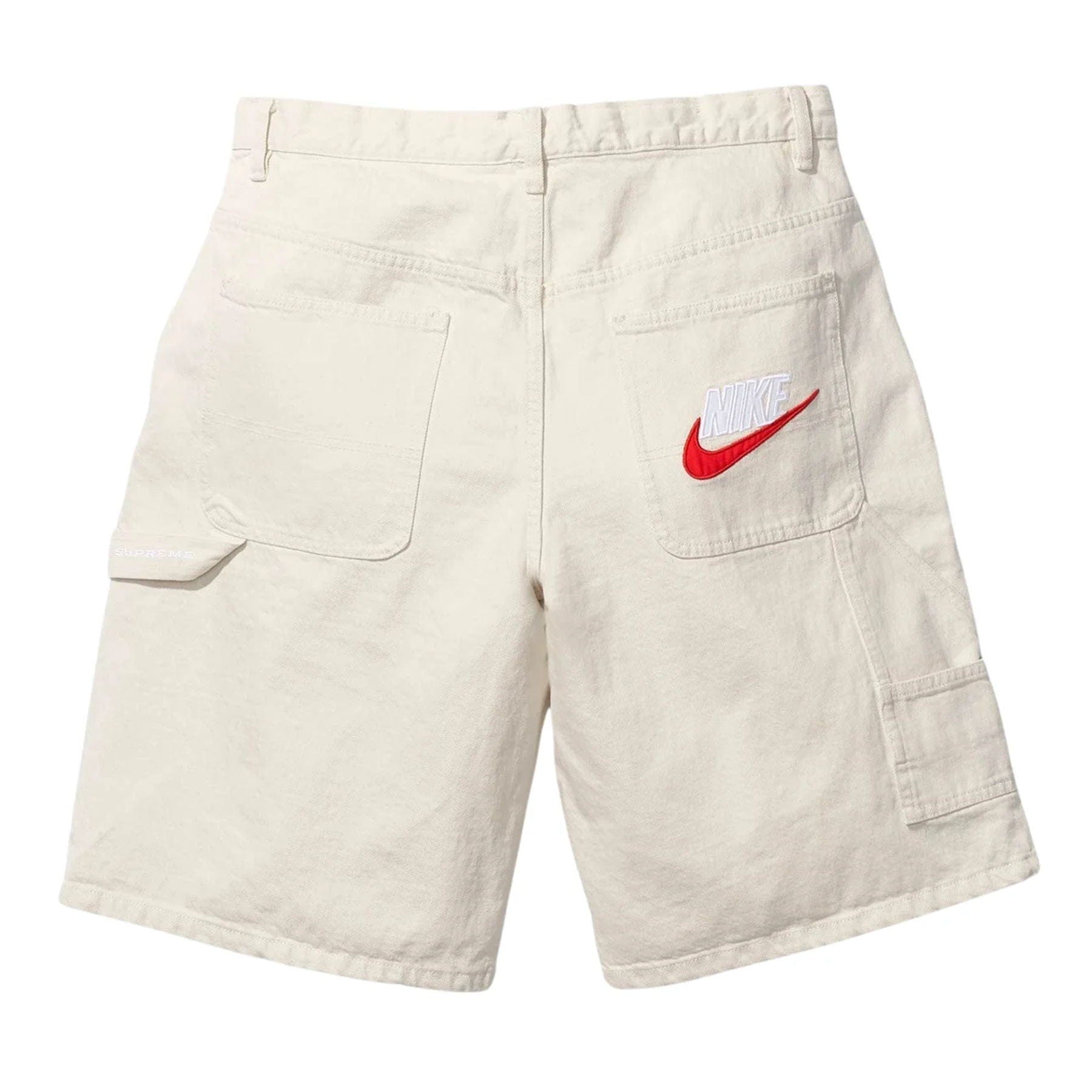 Supreme x Nike Denim Shorts 'White' - Kick Game