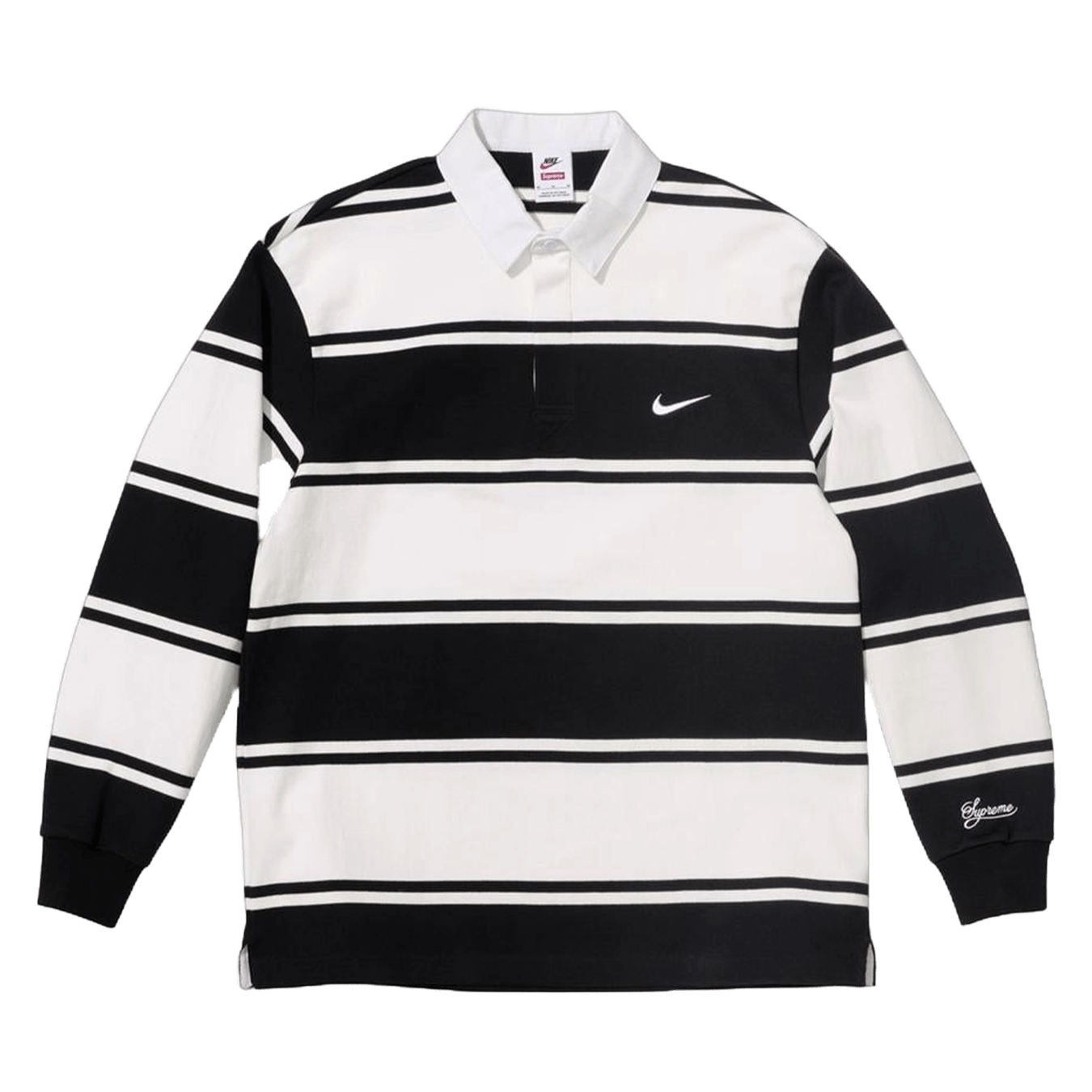 Supreme x Nike Stripe Rugby 'Black White' - Kick Game
